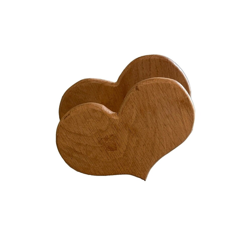 Vintage Wooden Wall Hanging Quilt Hanger Heart Shaped Decor Cottage Core